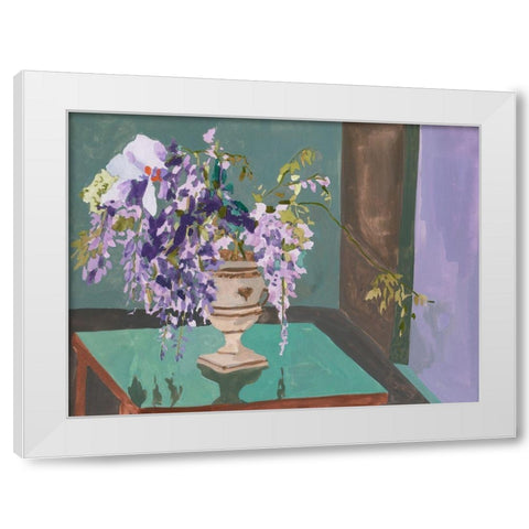 Blooming Wisteria II White Modern Wood Framed Art Print by Wang, Melissa