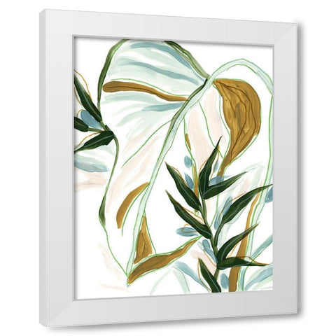 Tropical Impromptu II White Modern Wood Framed Art Print by Vess, June Erica