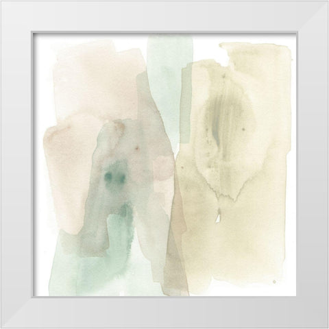 Subtle Signals V White Modern Wood Framed Art Print by Vess, June Erica