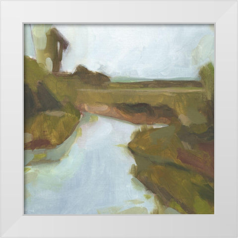 Low Country Landscape II White Modern Wood Framed Art Print by Green, Jacob