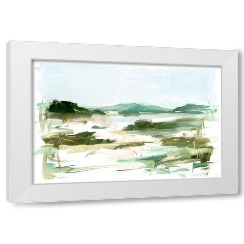 Marsh Sketch II White Modern Wood Framed Art Print by Harper, Ethan