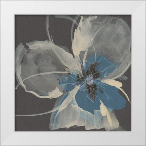 Expressive Petals I White Modern Wood Framed Art Print by Goldberger, Jennifer