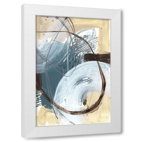 Winding Around I White Modern Wood Framed Art Print by Goldberger, Jennifer