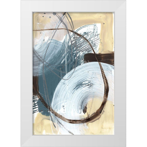 Winding Around I White Modern Wood Framed Art Print by Goldberger, Jennifer