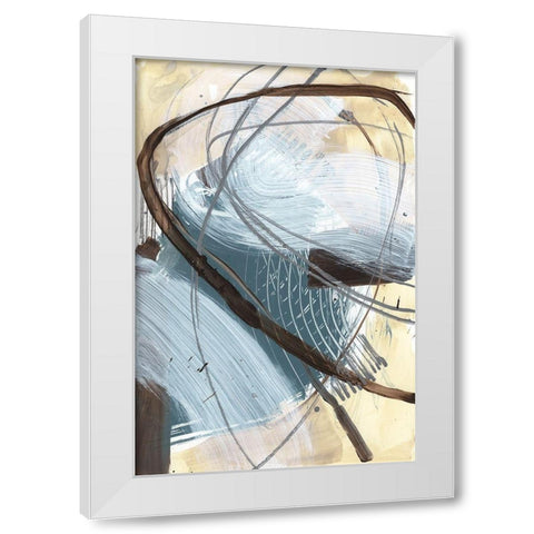 Winding Around II White Modern Wood Framed Art Print by Goldberger, Jennifer