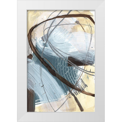 Winding Around II White Modern Wood Framed Art Print by Goldberger, Jennifer