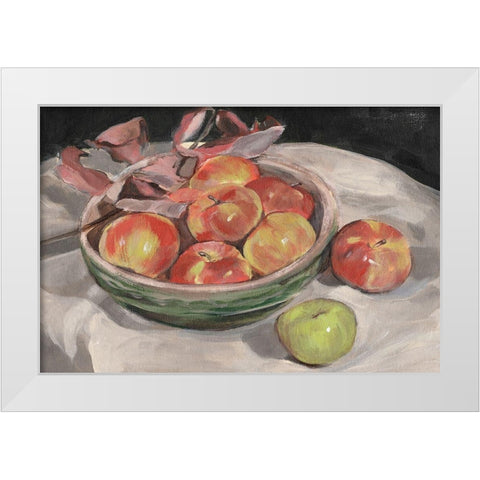 Autumn Apples I White Modern Wood Framed Art Print by Warren, Annie