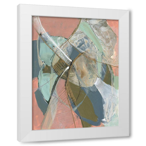 Abstract Zag II White Modern Wood Framed Art Print by Goldberger, Jennifer