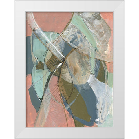 Abstract Zag II White Modern Wood Framed Art Print by Goldberger, Jennifer