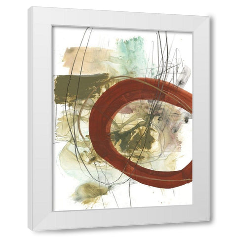 Rusted Loops II White Modern Wood Framed Art Print by Goldberger, Jennifer