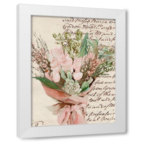 Wrapped Bouquet I White Modern Wood Framed Art Print by Wang, Melissa