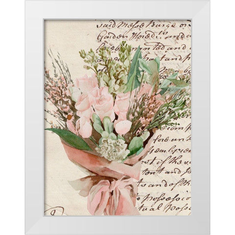 Wrapped Bouquet I White Modern Wood Framed Art Print by Wang, Melissa