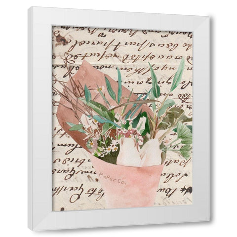 Wrapped Bouquet IV White Modern Wood Framed Art Print by Wang, Melissa