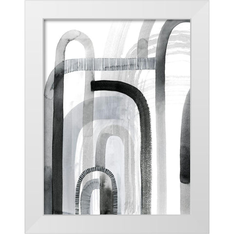 Yester Arches I White Modern Wood Framed Art Print by Popp, Grace