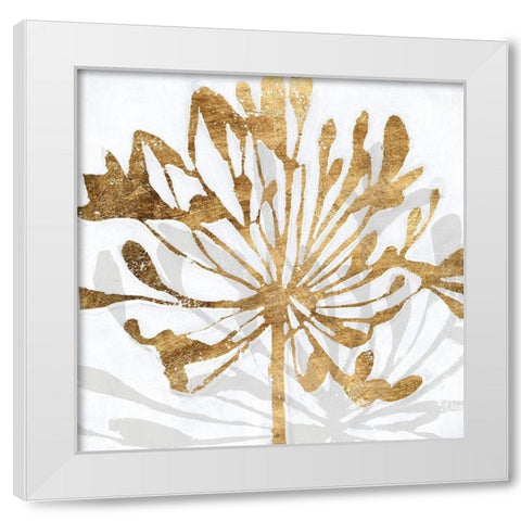 Golden Gilt Bloom II White Modern Wood Framed Art Print by Warren, Annie