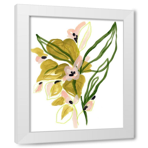 Tropical Cadenza IV White Modern Wood Framed Art Print by Vess, June Erica