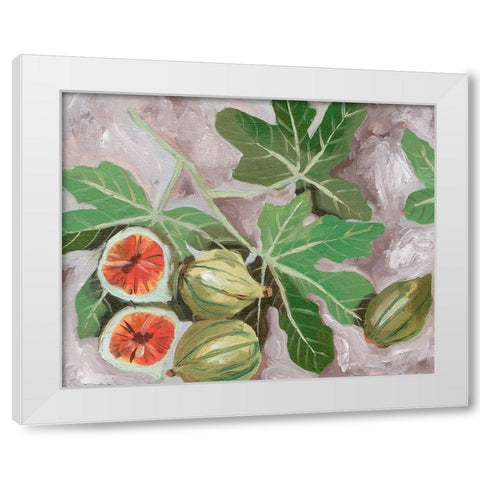 Decorative Fig I White Modern Wood Framed Art Print by Wang, Melissa