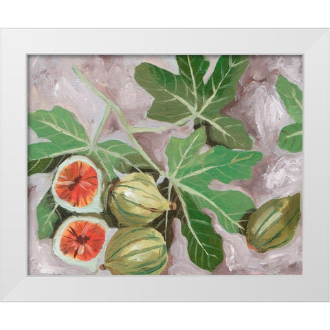 Decorative Fig I White Modern Wood Framed Art Print by Wang, Melissa