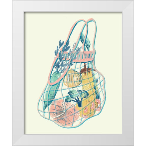 Grocery Time I White Modern Wood Framed Art Print by Wang, Melissa