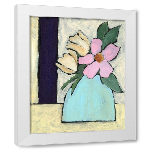 Distressed Bouquet I White Modern Wood Framed Art Print by Moore, Regina