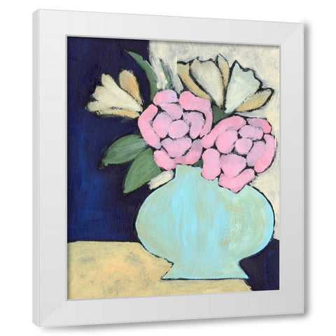 Distressed Bouquet IV White Modern Wood Framed Art Print by Moore, Regina
