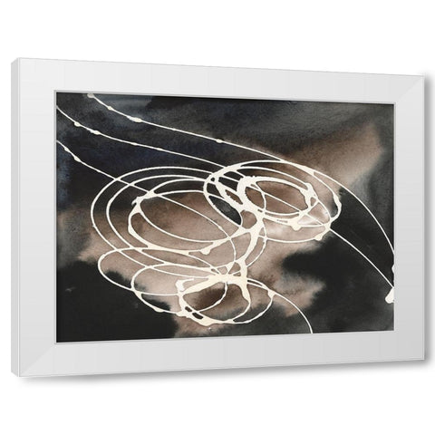 Midnight Swirl I White Modern Wood Framed Art Print by Moore, Regina