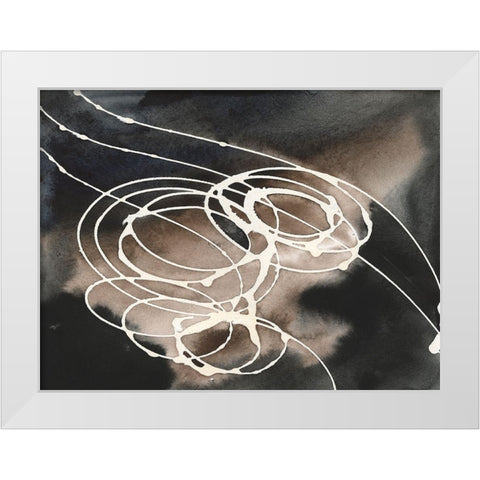 Midnight Swirl I White Modern Wood Framed Art Print by Moore, Regina