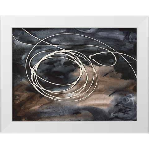 Midnight Swirl II White Modern Wood Framed Art Print by Moore, Regina