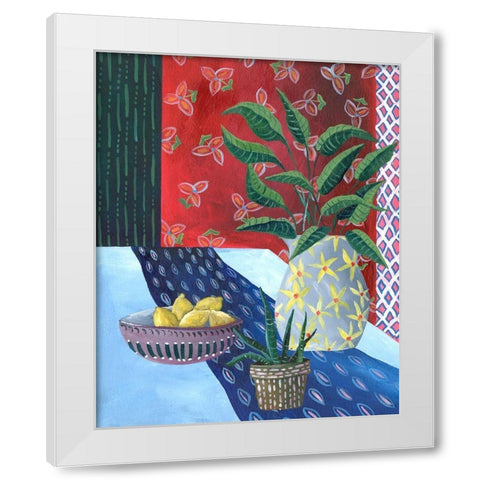 Table Vignette I White Modern Wood Framed Art Print by Moore, Regina