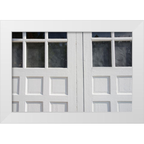 Black and White Windows and Shadows III White Modern Wood Framed Art Print by DeNardo, Laura