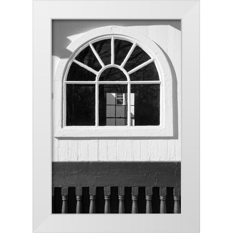 Black and White Windows and Shadows IV White Modern Wood Framed Art Print by DeNardo, Laura