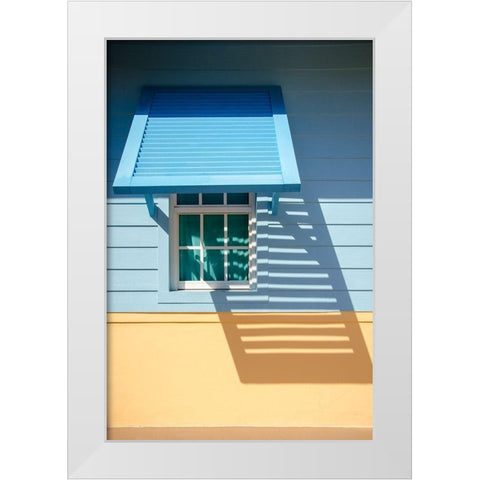Beachtown Blues I White Modern Wood Framed Art Print by DeNardo, Laura