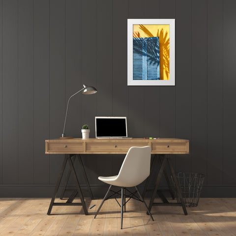 Beachtown Blues II White Modern Wood Framed Art Print by DeNardo, Laura