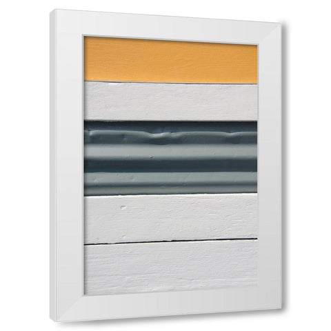 Beachtown Blues III White Modern Wood Framed Art Print by DeNardo, Laura