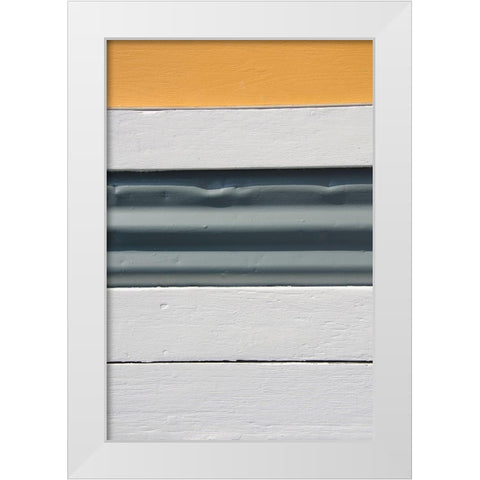 Beachtown Blues III White Modern Wood Framed Art Print by DeNardo, Laura