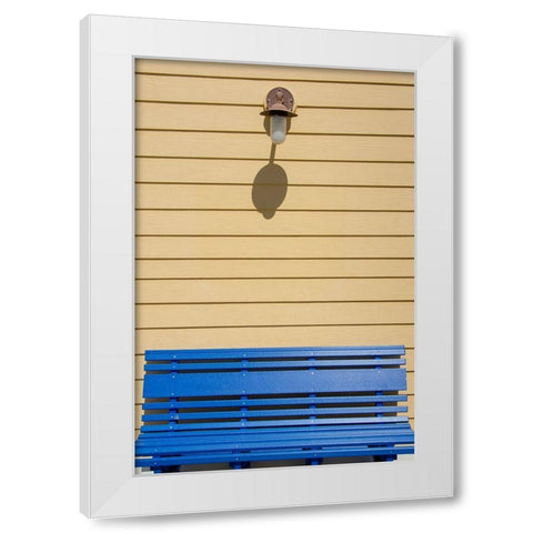 Beachtown Blues V White Modern Wood Framed Art Print by DeNardo, Laura