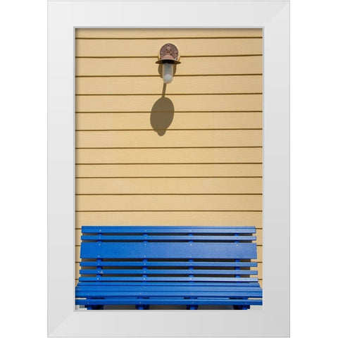 Beachtown Blues V White Modern Wood Framed Art Print by DeNardo, Laura