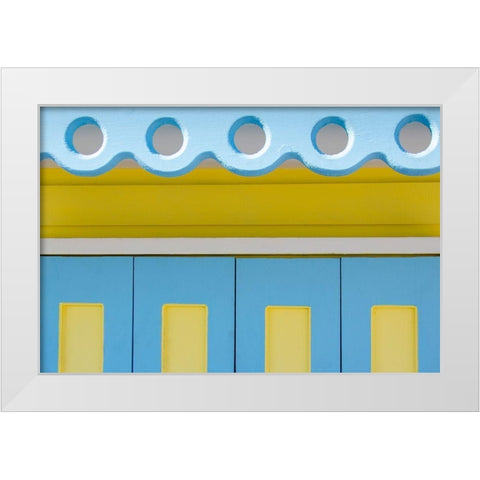 Beachtown Blues VII White Modern Wood Framed Art Print by DeNardo, Laura