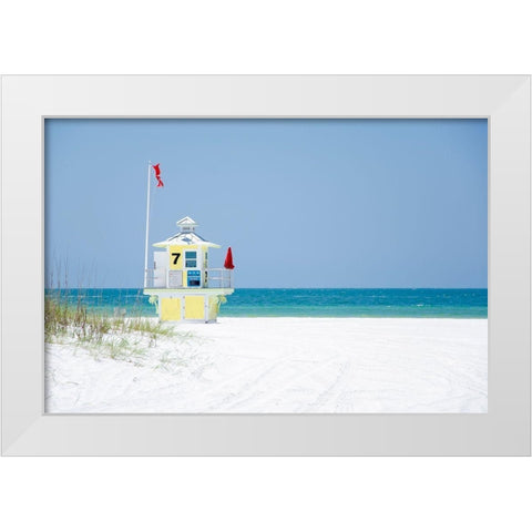 Coastal Hut I White Modern Wood Framed Art Print by DeNardo, Laura