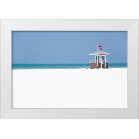 Coastal Hut II White Modern Wood Framed Art Print by DeNardo, Laura