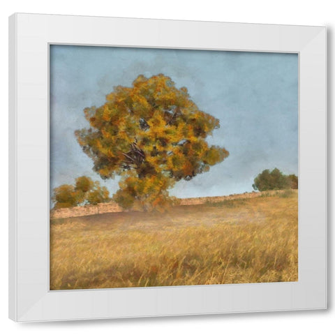 Autumns Tranquility II White Modern Wood Framed Art Print by Saunders, Alonzo