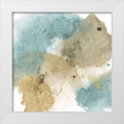 Fading Pieces I White Modern Wood Framed Art Print by Saunders, Alonzo