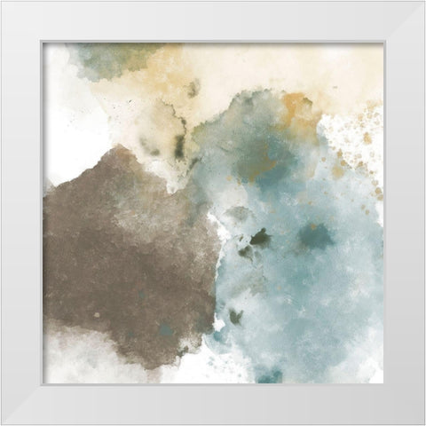 Fading Pieces II White Modern Wood Framed Art Print by Saunders, Alonzo