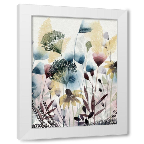 Watercolor Wildflower I White Modern Wood Framed Art Print by Popp, Grace