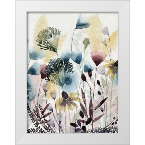 Watercolor Wildflower I White Modern Wood Framed Art Print by Popp, Grace