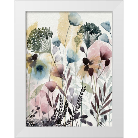 Watercolor Wildflower II White Modern Wood Framed Art Print by Popp, Grace