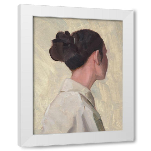 Female Portrait I White Modern Wood Framed Art Print by Green, Jacob
