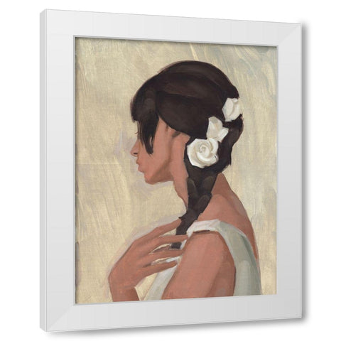 Female Portrait II White Modern Wood Framed Art Print by Green, Jacob