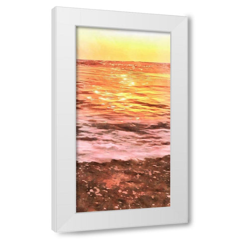 Days End I White Modern Wood Framed Art Print by Saunders, Alonzo