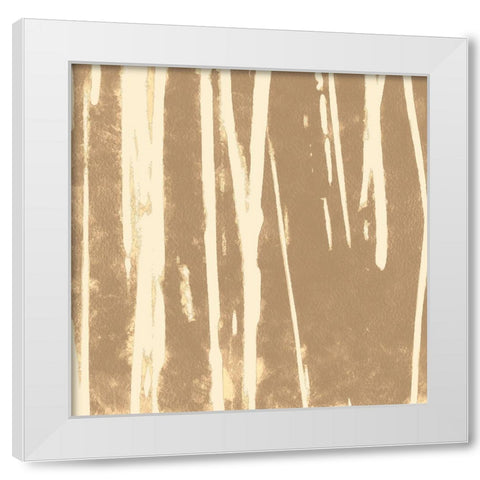 Neutral Paths I White Modern Wood Framed Art Print by Saunders, Alonzo